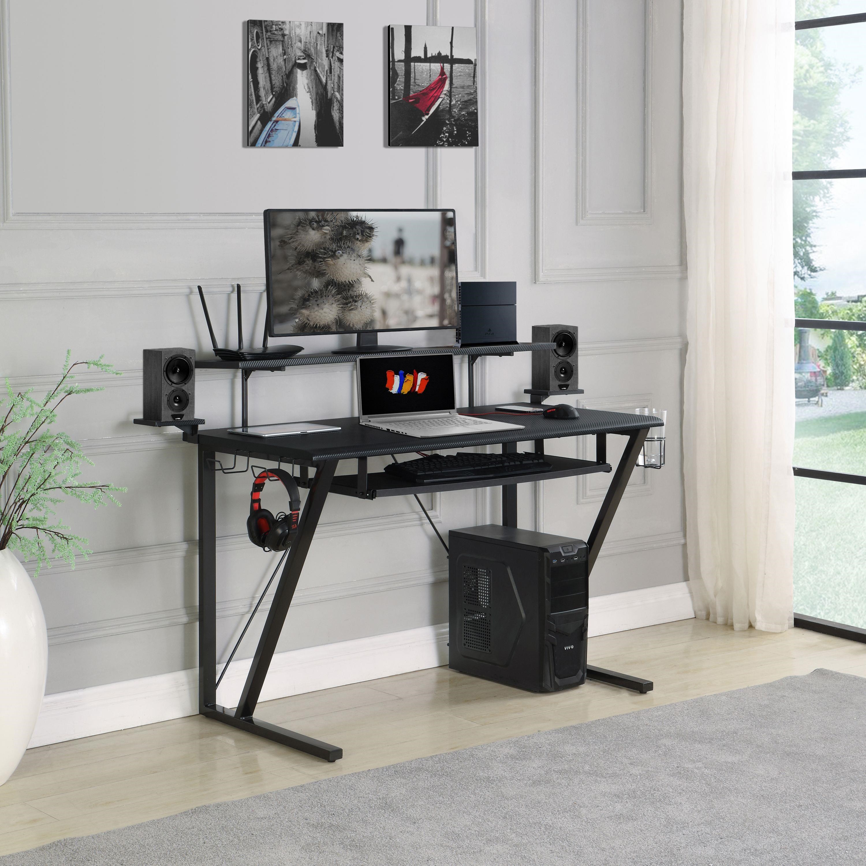 Desks Gunmetal Gaming Desk